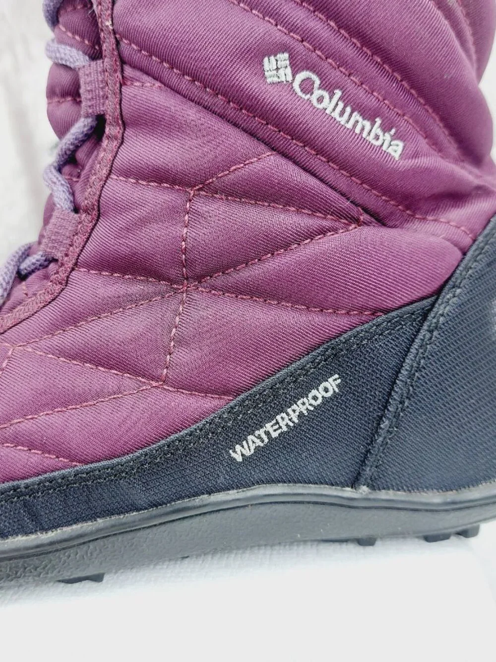 Columbia Women's Purple Minx Mid III Puff Faux Fur Winter Snow Boots Size 6.5